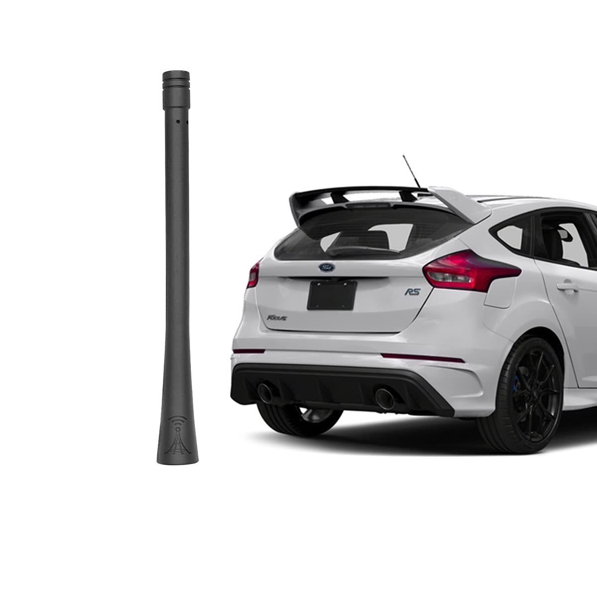 PYGHAP Stylish Short Antenna Compatible with Ford Pontiac Saab Saturn Volvo Select Models, 6" Short Radio AM FM Antenna, Car Wash Proof, Flexible