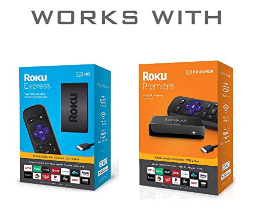 ienza HDMI Extender Cable 1.6FT, Compatible with Roku Express & Premier, Port Saver, Signal Booster