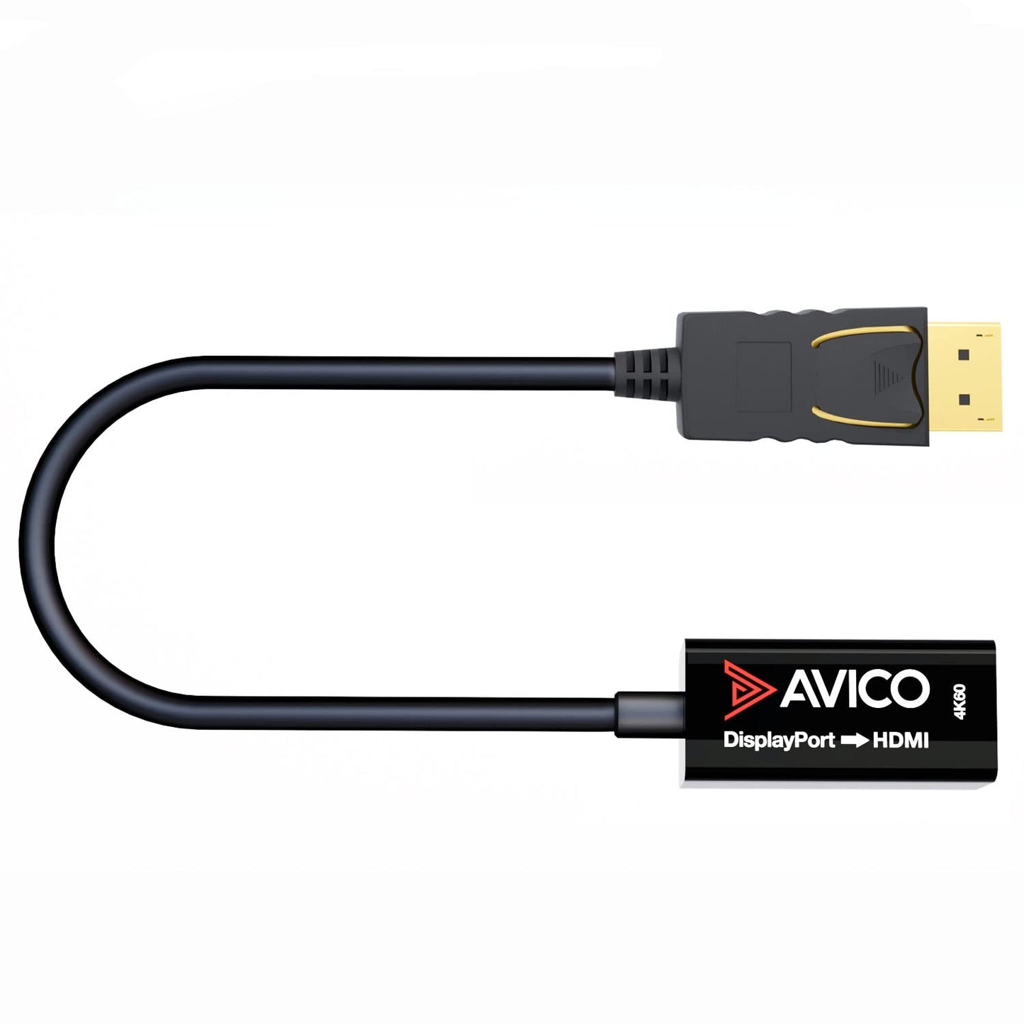Avico DisplayPort 1.2 to HDMI 2.0 Adapter - 4K 60hz HDR - 2K 144hz - 1080P 240hz - 6ft Cable - for Monitors, TVs, PCs, MacBooks, Projectors