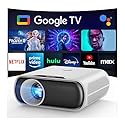 1500 ANSI Projector with WiFi and Bluetooth, Goiaey Smart Portable Projector Compatible with GoogIe TV, Built-in Official Apps, GoogIe Voice, DoIby