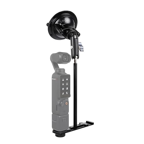 Leenconghui Suction Cup Mount for DJI Osmo Pocket 3, Car Windshield Window Vehicle Camera Holder Compatible with DJI Pocket 3 Accessories