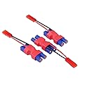 BDHI 3pcs EC3 Male to Female Connector with in-line JST Female 20awg 5cm Cable Parallel Power Adapter for Camera Gimbal(B175-3)