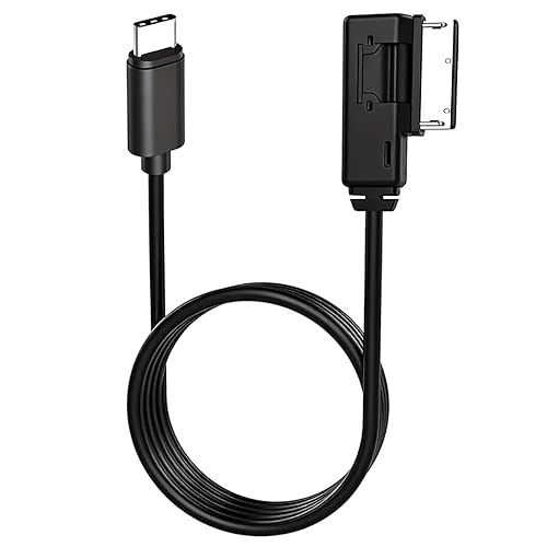 AMI MMI Type-C Aux Adapter Cable for Audi A3 A4 A5 A6 A8 - Music Interface Adapter Compatible with MMI 3G+ System, Supports iPhone 15/16 & Android