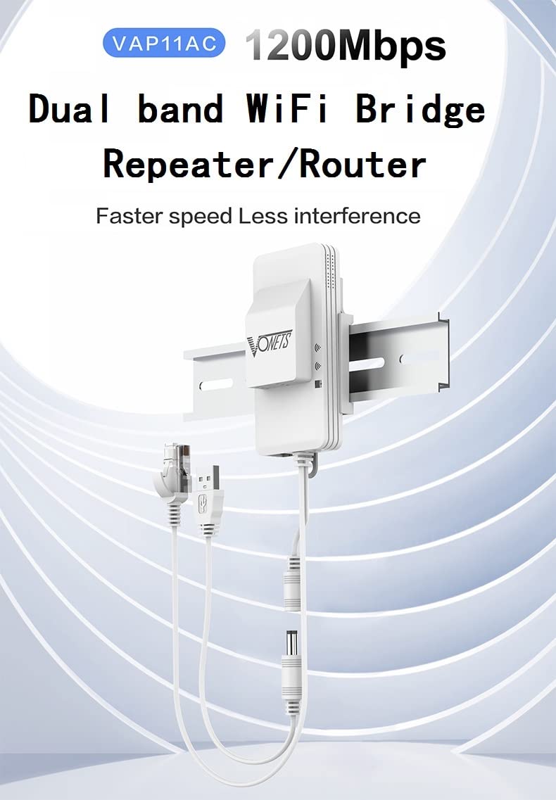 VONETS Dual Band 2.4GHz/5GHz WiFi Bridge/Router/Wireless Repeater WiFi Ethernet Convert/Hotspot Signal Cover, AC1200, DC/USB Powered for DVR
