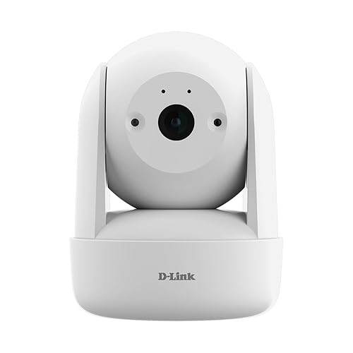 D-Link 2K Pan & Tilt Wi-Fi Camera w/ 360 Degree View, Full 2K 1296p Resolution, Sound & Motion Detection, 2-Way Audio, Cloud & Local Recording, Night