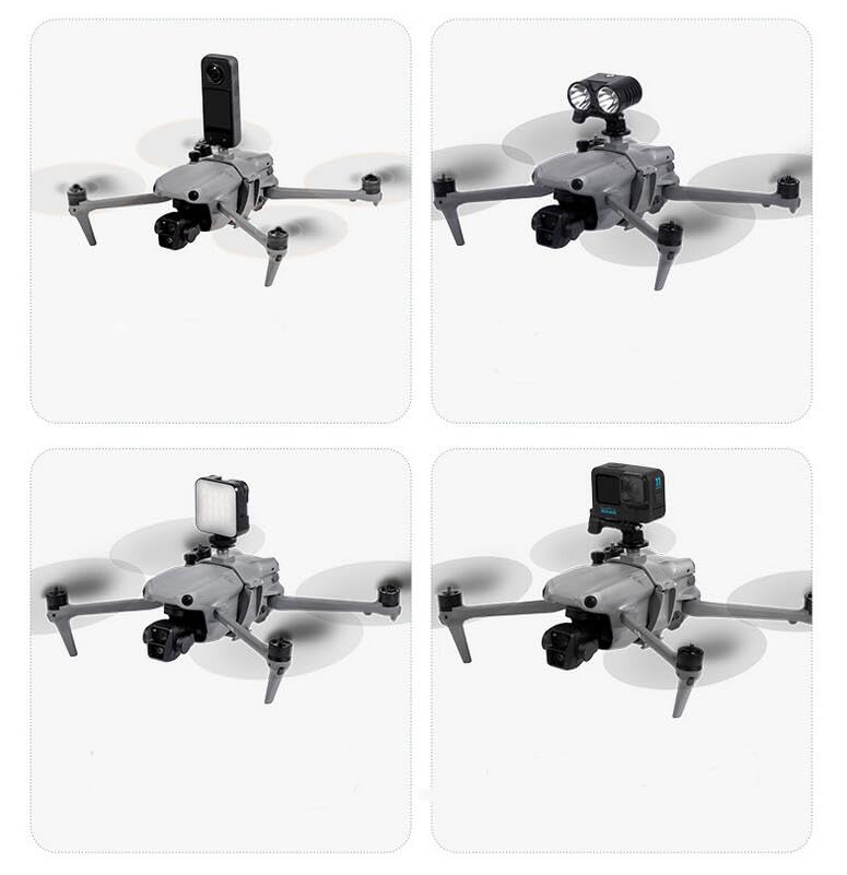 Coyktonty Camera Fixing Bracket for DJI AIR 3,Extension Mount Holder for GoPro 13 12 11 10 9 8 7/INSTA360 Series X3 X2 X/Action 4 3 2