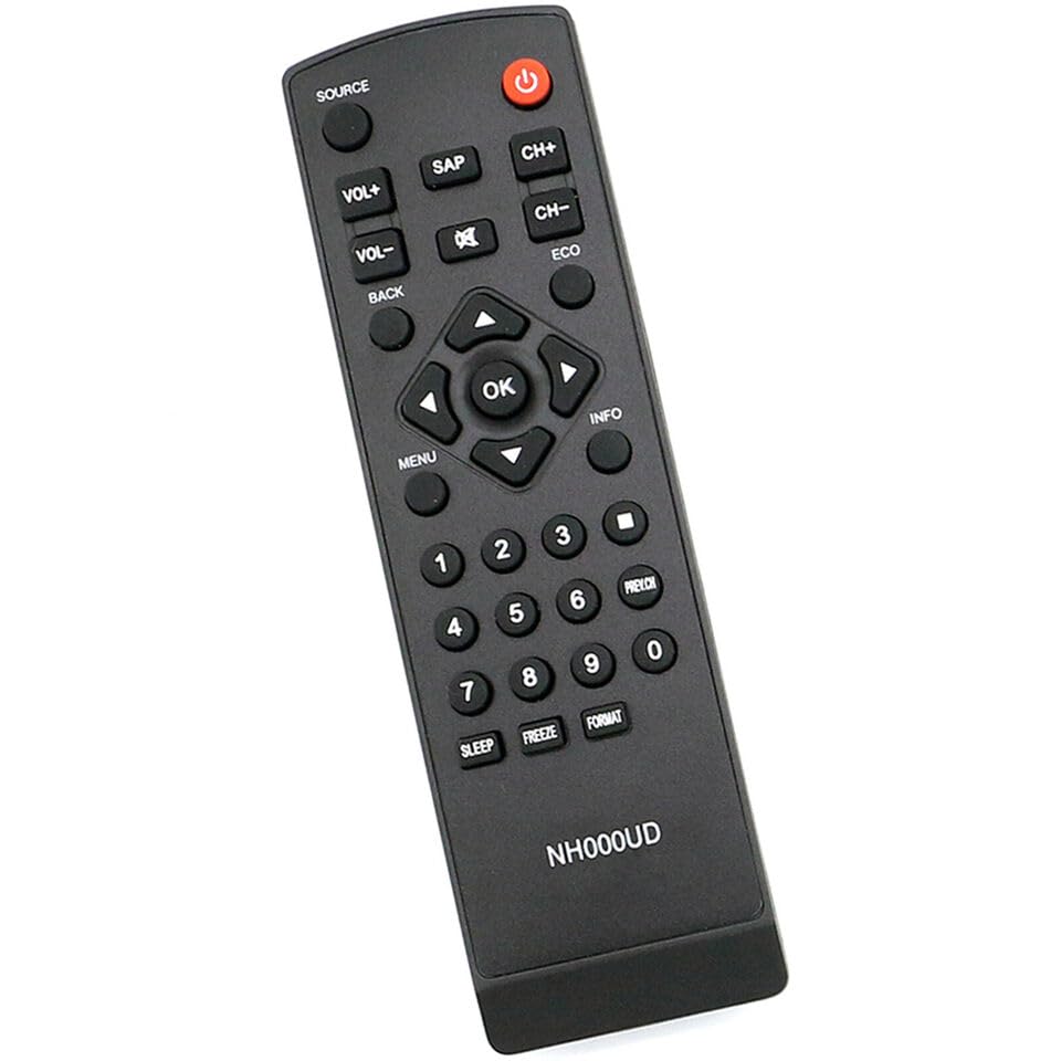 New NH000UD Replaced Remote Control Compatible with Emerson Sylvania TV LC320SL1 LC370EM2 LC401EM2