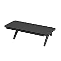 Pixio 12 inch Black Monitor Storage Top Shelf - Adjustable Platform, Universal Fit, Holds Up to 13lbs, Works on TV, Flat, Curved Monitors, Storage