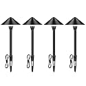 Gardenients Low Voltage Landscape Lights - Aluminum Outdoor Waterproof 12V 3W 3000K Warm-White Light (4-Pack)