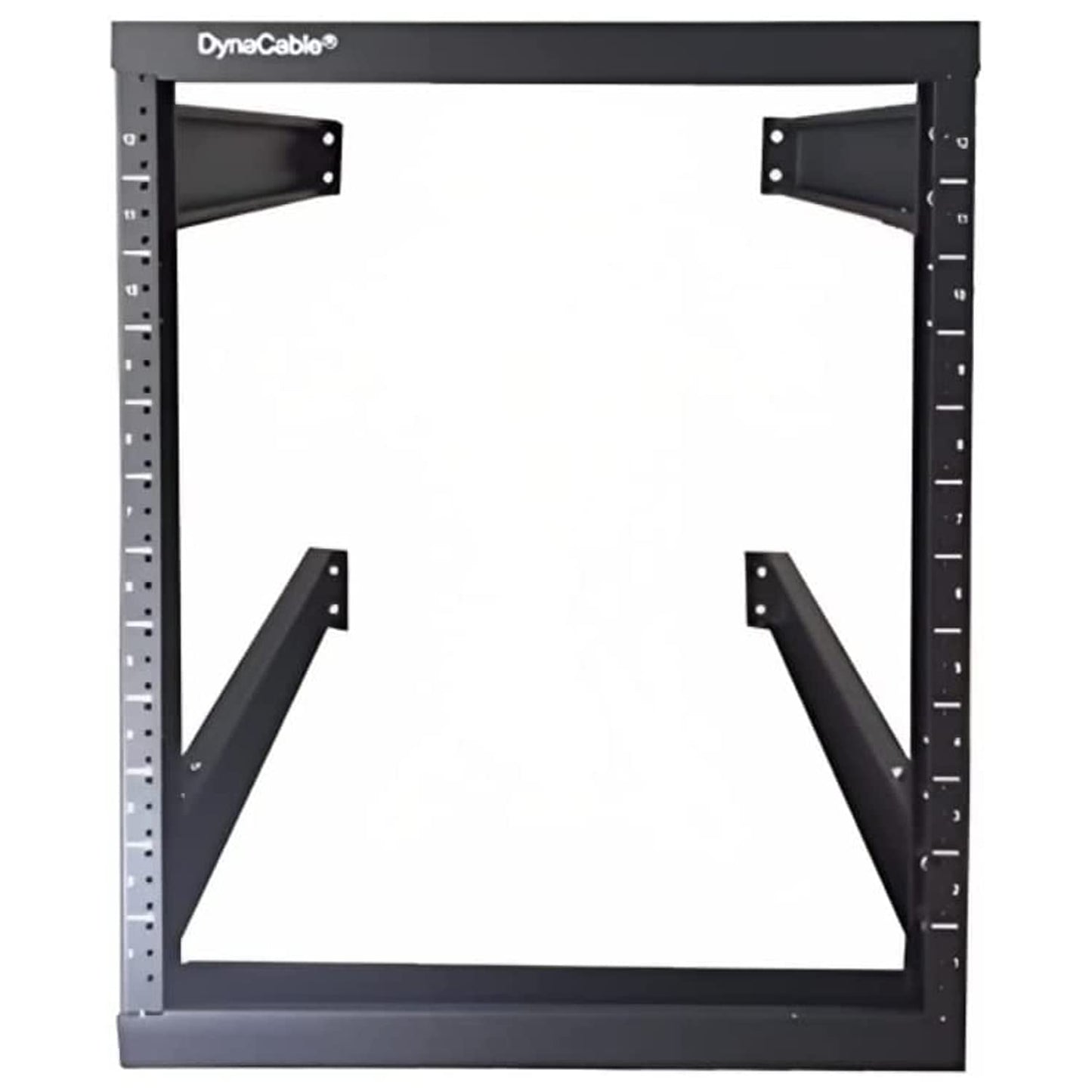 DynaCable 12U 19 Inch Heavy Duty Open Frame Fixed Mount Rack | 20 Inches Depth Wall Mount Rack for Cabinets | IT Networking & More | Hold Up to 250