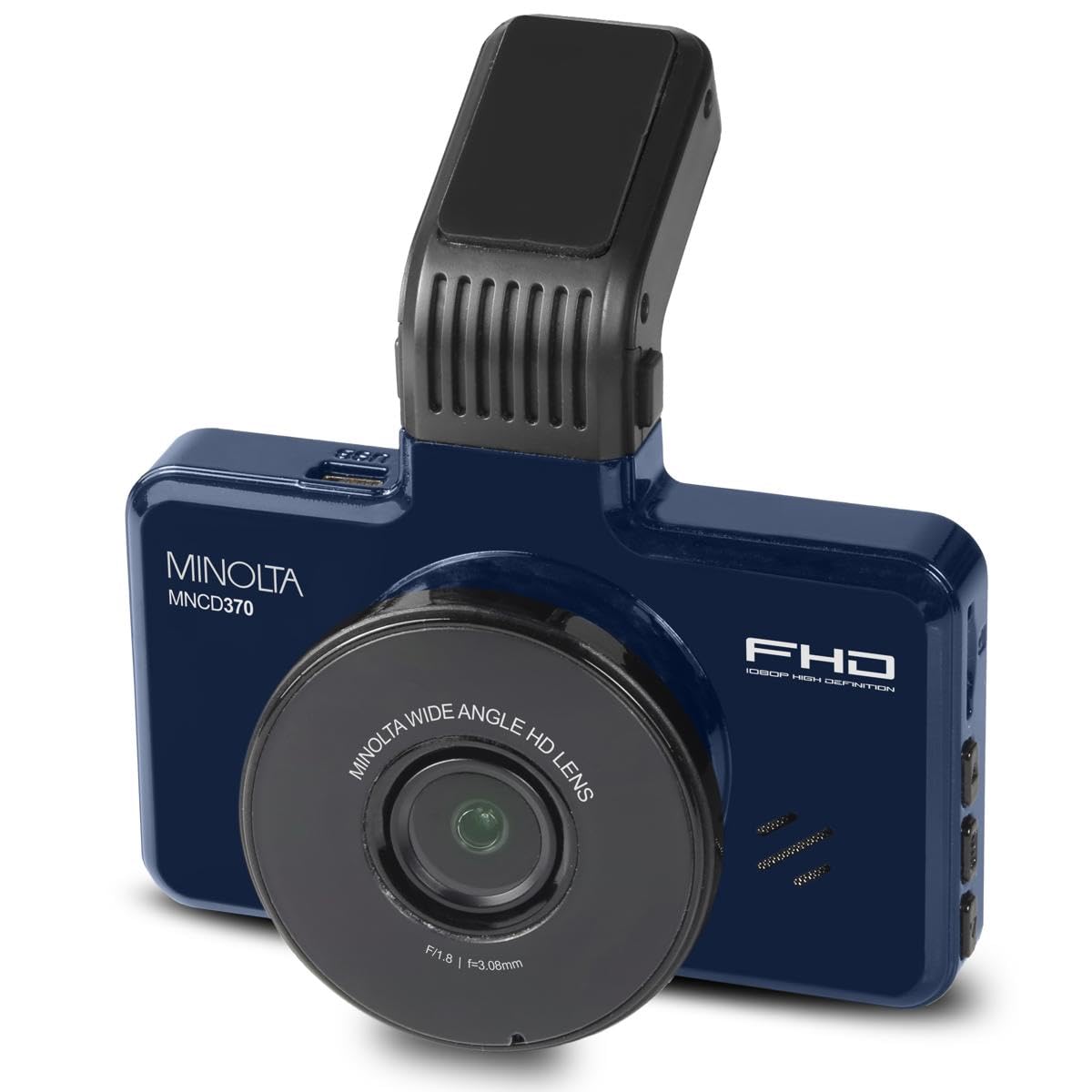 Minolta MNCD370 1080p Dash Cam, G-Sensor, 3.0in LCD, 120° Lens (Dark Blue)