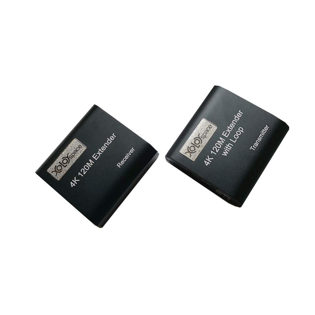 XOLORspace EX120 393ft 4K 30HZ HDMI Extender Over CAT6 with Loop Out/Transparent Transmission with Zero delay and Zero Compression