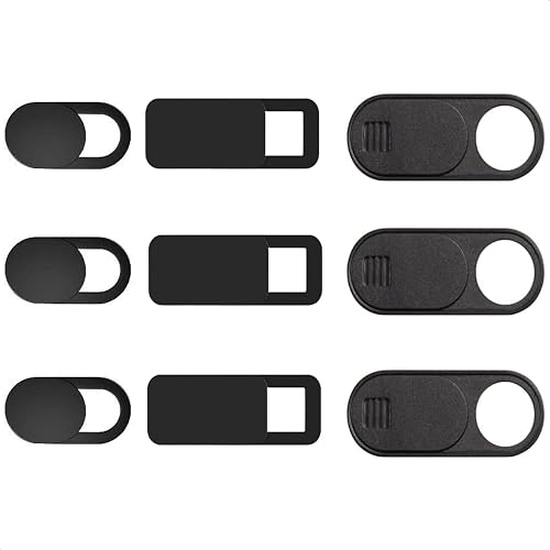 California JOS 9 Pack(3 Large + 3 Medium + 3 Small) 0.03 inch Ultra Thin Webcam Cover Slide Camera Blocker Protect Your Privacy Security for MacBook