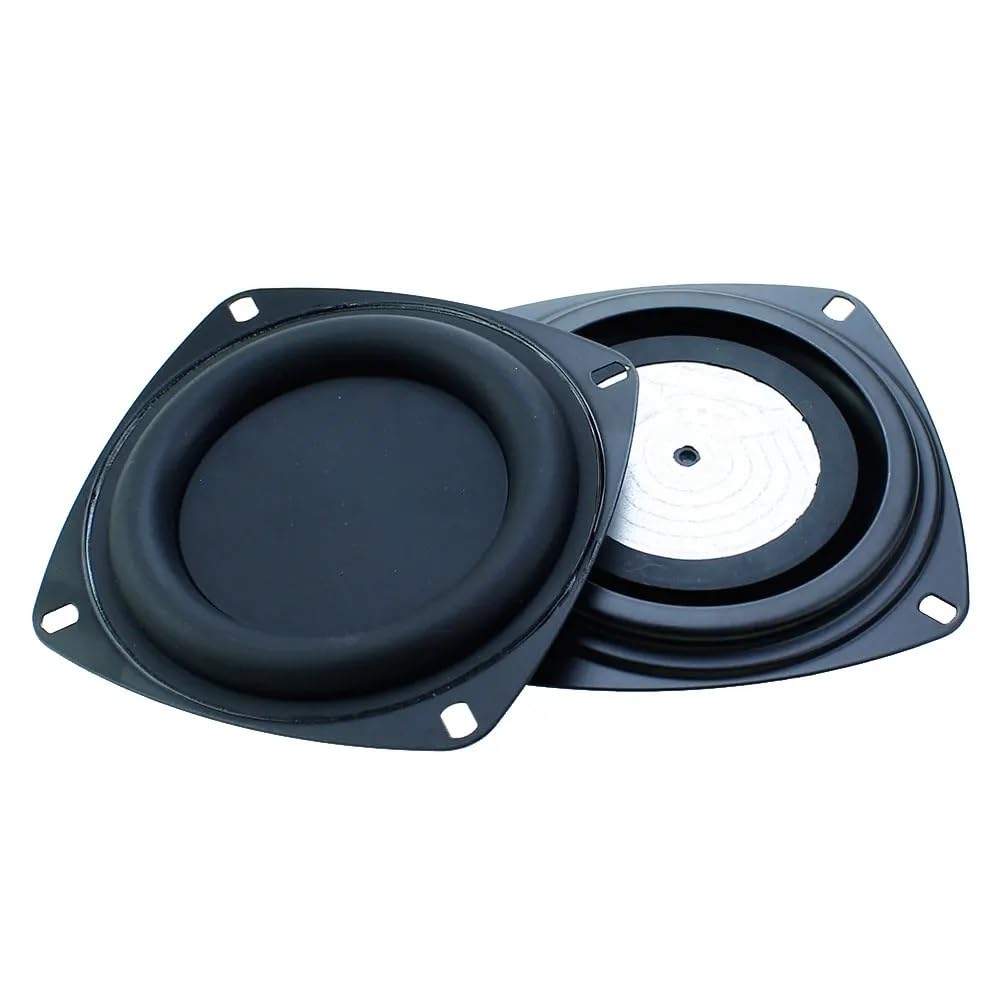 2 Pack 2"/3"/4" 52mm 78mm 105mm Woofer Vibrating Membrane Iron Rubber Vibration Diaphragm Plate Replacement Passive Radiator Film Bass Speaker
