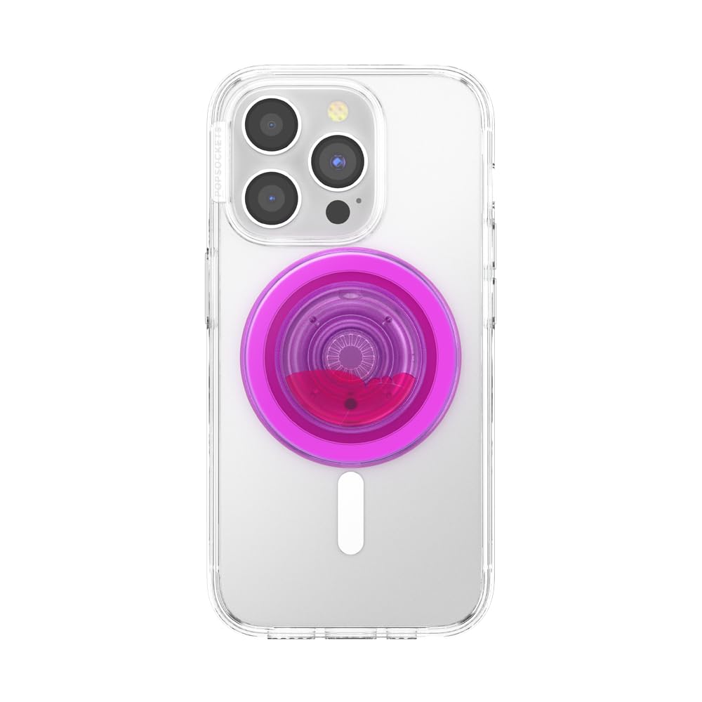 PopSockets Phone Grip for MagSafe, Magnetic Holder, Phone Stand, Hot Pink - Lava Lamp Aviation