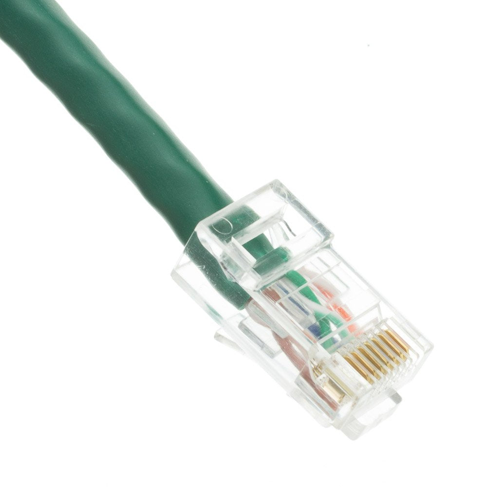 CableWholesale Cat5e UTP Ethernet Cable, Bootless, PoE, 50 ft, Green