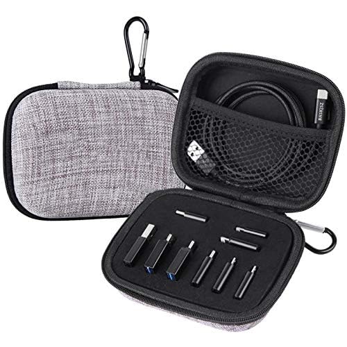 BHSKJSZ 10-Piece Type C Adapter Kit, Compatible with Micro USB/Type C/USB OTG Adapter, Travel Case with and Carabiner, Includes USB Type C Cable