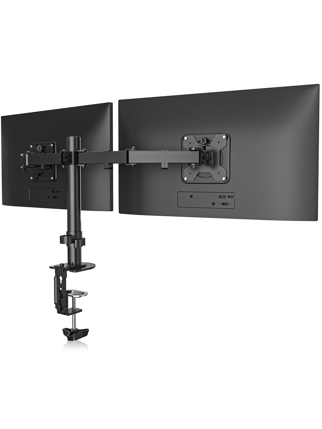 Suptek Dual Monitor Desk Mount, Adjustable Dual Monitor Arm for 2 Computer Screens up to 27 inch, Dual Gas Spring Monitor Arm, Holds up to 22 lbs