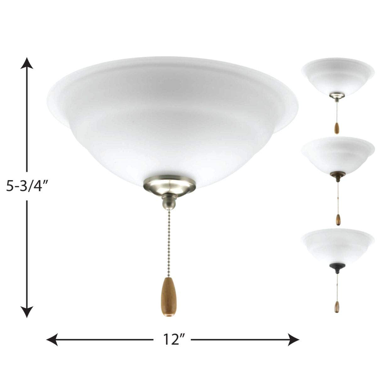 Progress Lighting P2645-01WB Torino Ceiling Fans, Unfinished, 5.75x12x12