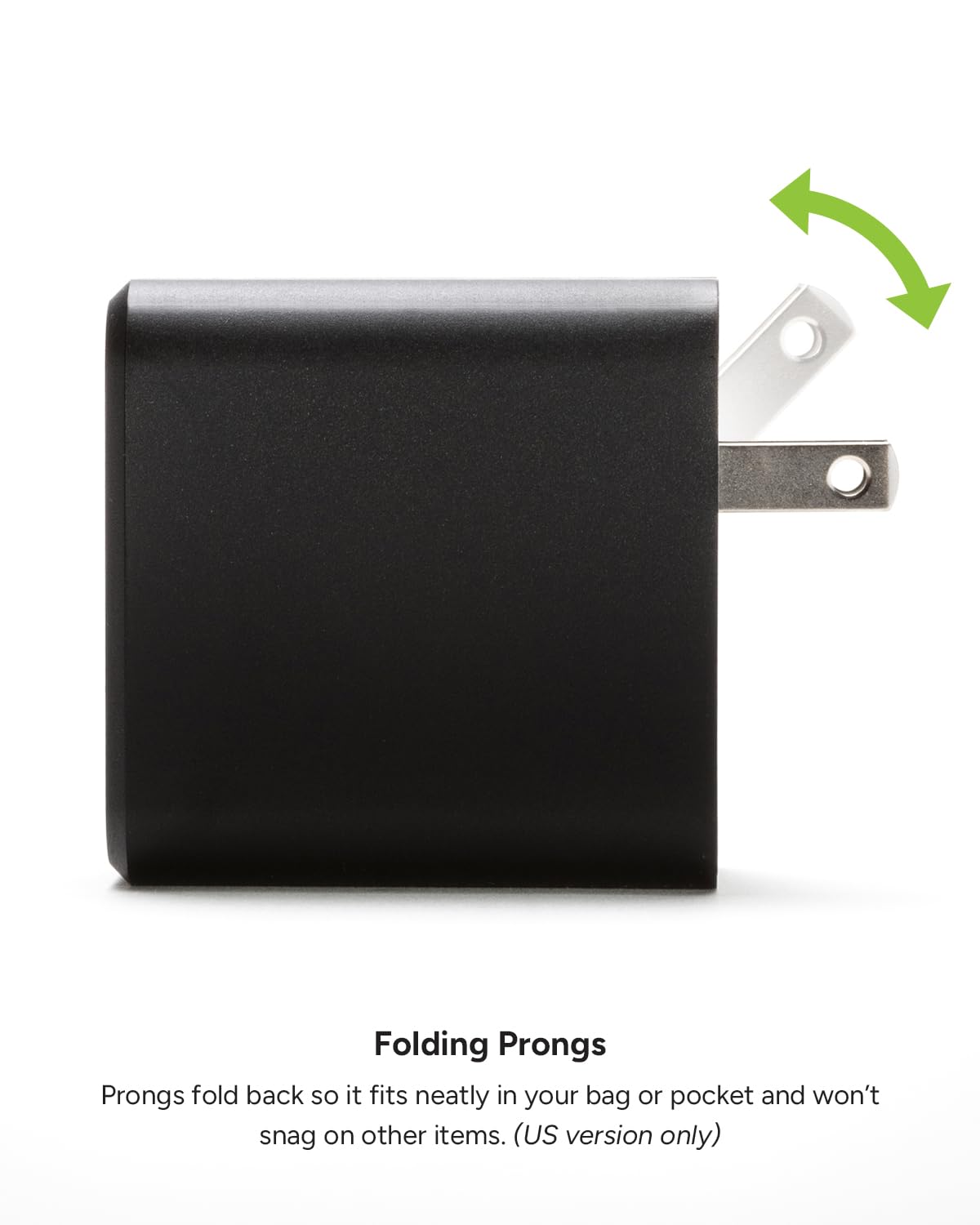 Mophie GaN 60W USB C Charger Block with USB A Port - Fast Wall Charger for iPhone, iPad, Google Pixel, Samsung Galaxy, MacBook Pro, Laptops, and More