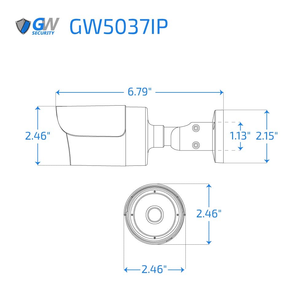 GW Security 5MP IP PoE Outdoor Indoor Security Camera (GW5037IP)