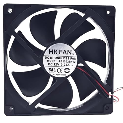 AS12025H12 Fan 12CM for 12V 0.25A 12025 120X120X25MM 2-Wire Cooling Fan