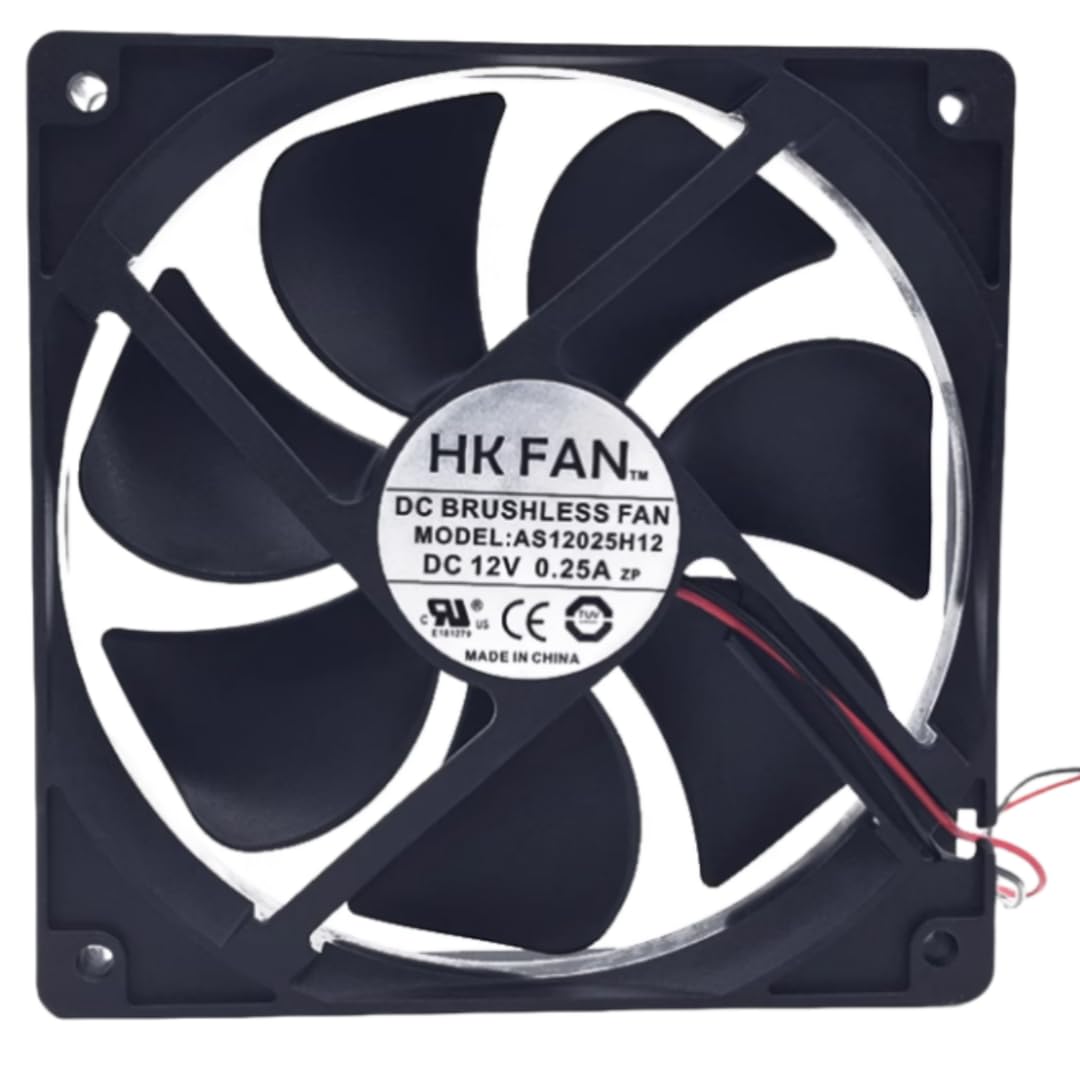 AS12025H12 Fan 12CM for 12V 0.25A 12025 120X120X25MM 2-Wire Cooling Fan