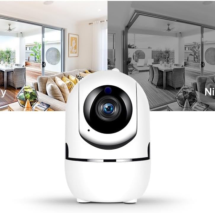 FANTIA Indoor Surveillance Camera, Indoor Surveillance Camera, WiFi Camera, Motion Detection, Two-Way Audio, 360° for Babies/Pets