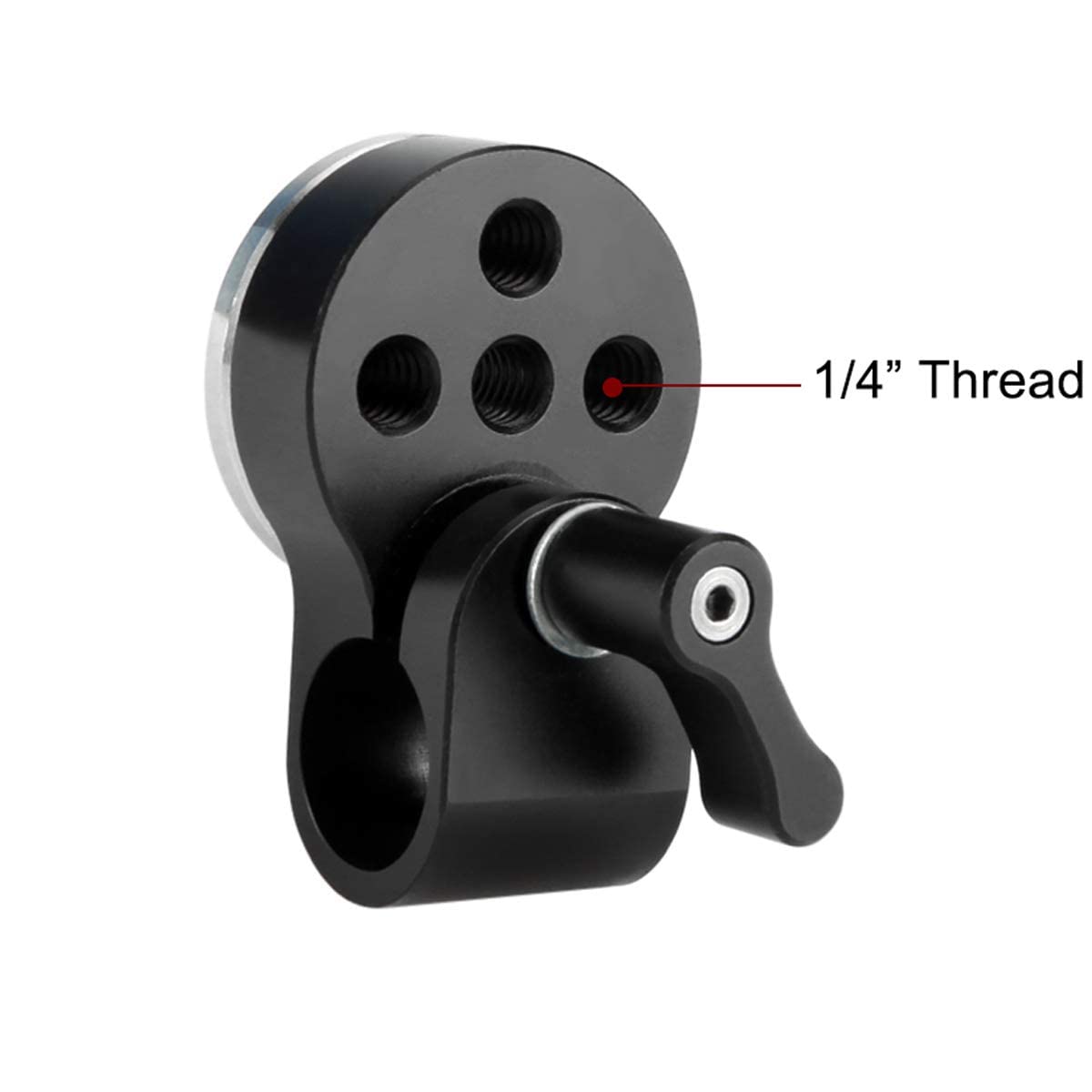 NICEYRIG Rosette Adapter with 15mm Single Rod Clamp, M6 Thread Rosette Mount Applicable for Camera Video Support System