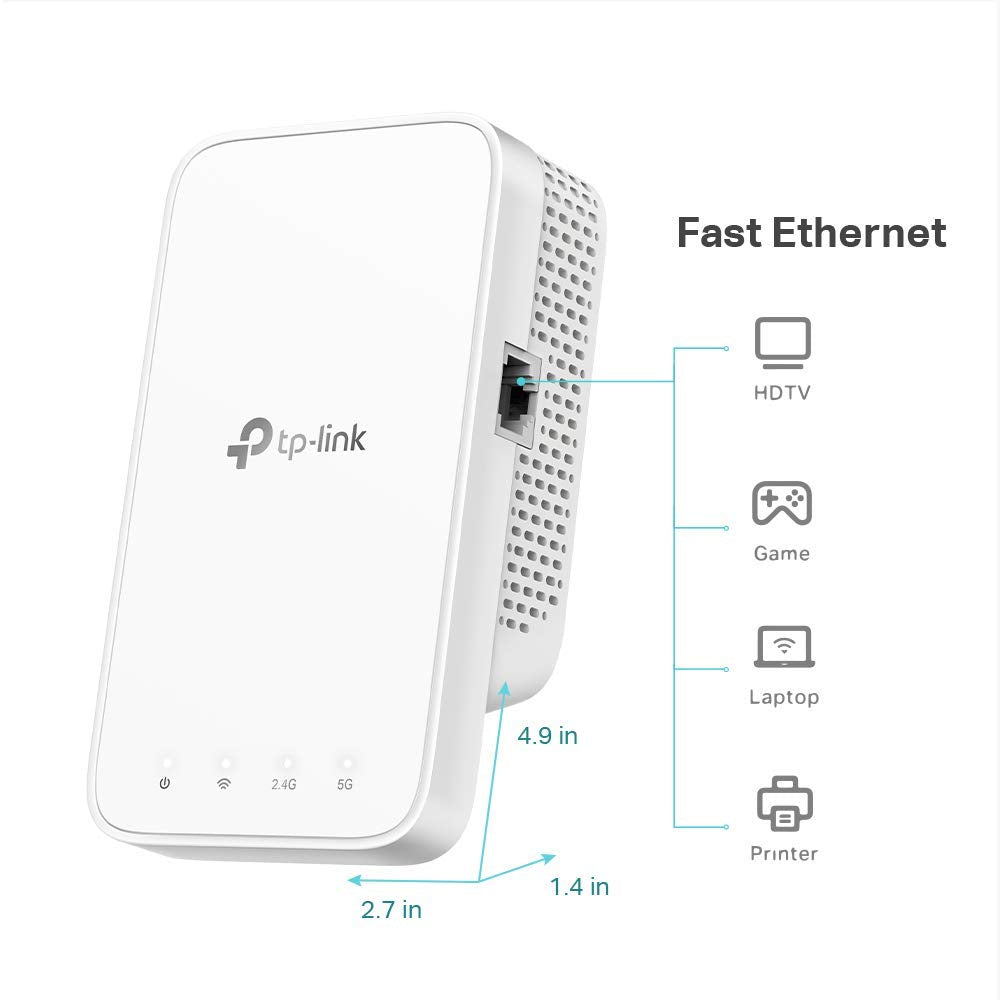 TP-Link AC750 WiFi Extender (RE230), Covers Up to 1200 Sq.ft and 20 Devices, Dual Band WiFi Range Extender, WiFi Booster to Extend Range of WiFi