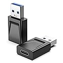 【2 Pack】USB to USB C Adapter, All-in-one high-speed conversion, USBA male to USB-C female 3.1 adapter, double-sided blind plugging, 10Gbps fast…