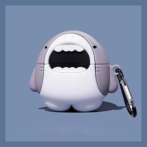 Cute Shark Case for Airpod Pro 2/1 Gen Cases 2022/2023, Funny 3D Cartoon Kawaii Cool Air pods Pro 2nd/1st Generation Silicone Cases for Apple iPod Pro