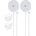 Magnetic Wireless Charger for Apple iPhone 17/16/15/14/13/12/11/AirPods, 2-Pack Fast Charging Long Cable 10ft Magnet Pad & 2-Pack Type-c Charger