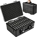 Hard Drive Case Fits 25-Bay Protection 3.5" HDD | High-Density Protective Foam | External Hard Drive Organizer Storage Box Travel Carrying Suitcase