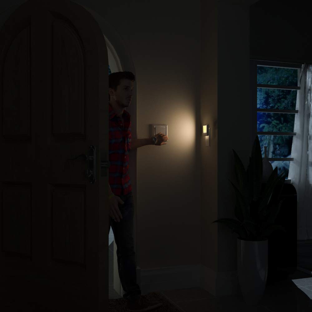 MAZ-TEK Plug in Motion Sensor Lights with Adjustable Brightness,Warm White Motion Activated Led Night Light for Hallway, Stair, Corridor, Kitchen