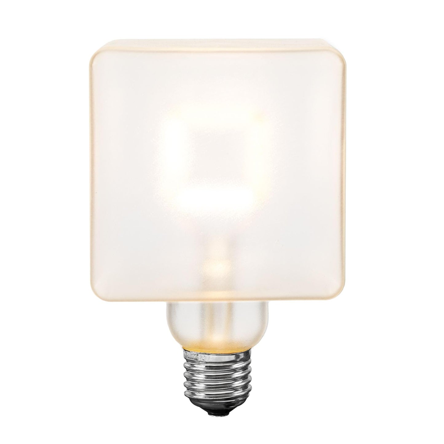 Festive Living LED Cube Light, Unique Edison Bulb with Square Filament