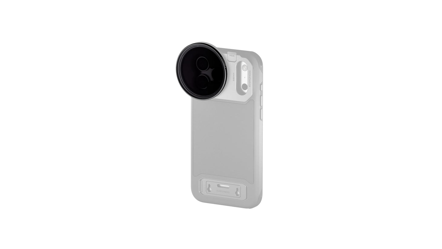 Tilta Khronos Magnetic 58mm Variable ND Filter (1-5 Stops) - Space Gray | Compatible with iPhone 17 Pro/Pro Max Filter Tray | Controls Exposure