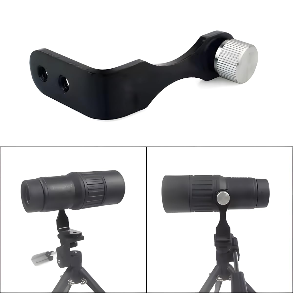 Universal L-Type Metal Binocular Tripod Adapter 1/4" Thread Telescope Tripod Plate Mount