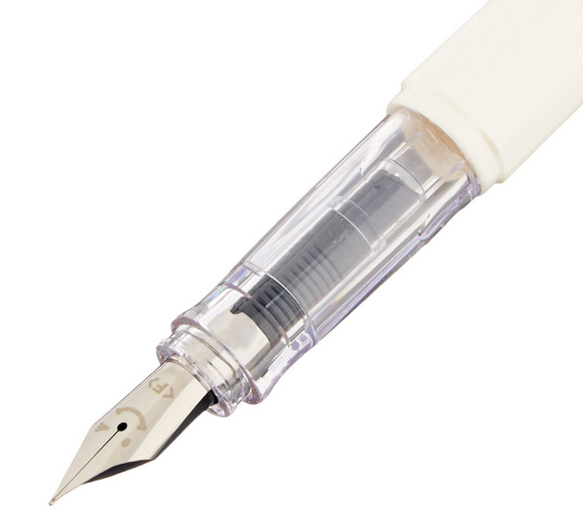 PILOT Kakuno Fountain Pen, White/Pink Barrel, Fine Nib (90122)