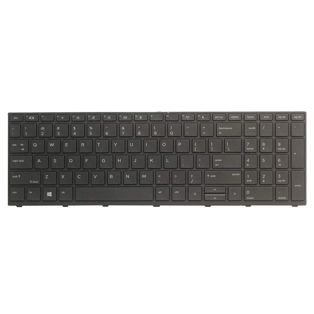 New Laptop Replacement Keyboard for HP ProBook 450 G5 455 G5 470 G5 US Layout (Black Frame)