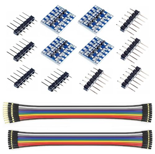 WWZMDiB 4Pcs 4 Channels IIC I2C Logic Level Converter Bi-Directional 5V to 3.3V Buck and 3.3V to 5V Boost for Arduino