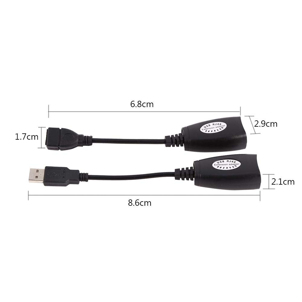 SolUptanisu USB Network Adapter USB 2.0 to RJ45 Ethernet Extension Extender Network Adapter Cable Wired LAN Compatible with Keyboard Use with USB