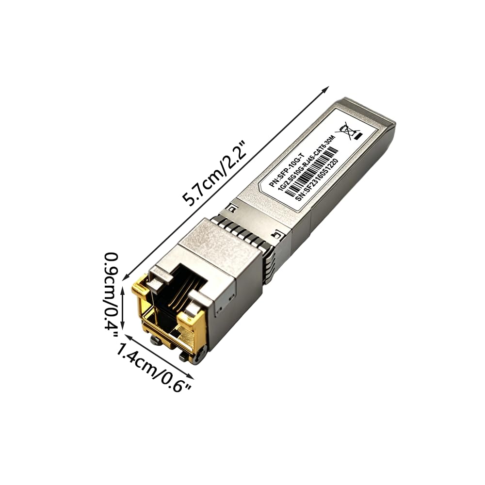 10G SFP+ Transceiver, Copper Modules with 10Gbps 30M Reach, SFP+ to RJ45 Module for Data Center & Enterprise Network Switch