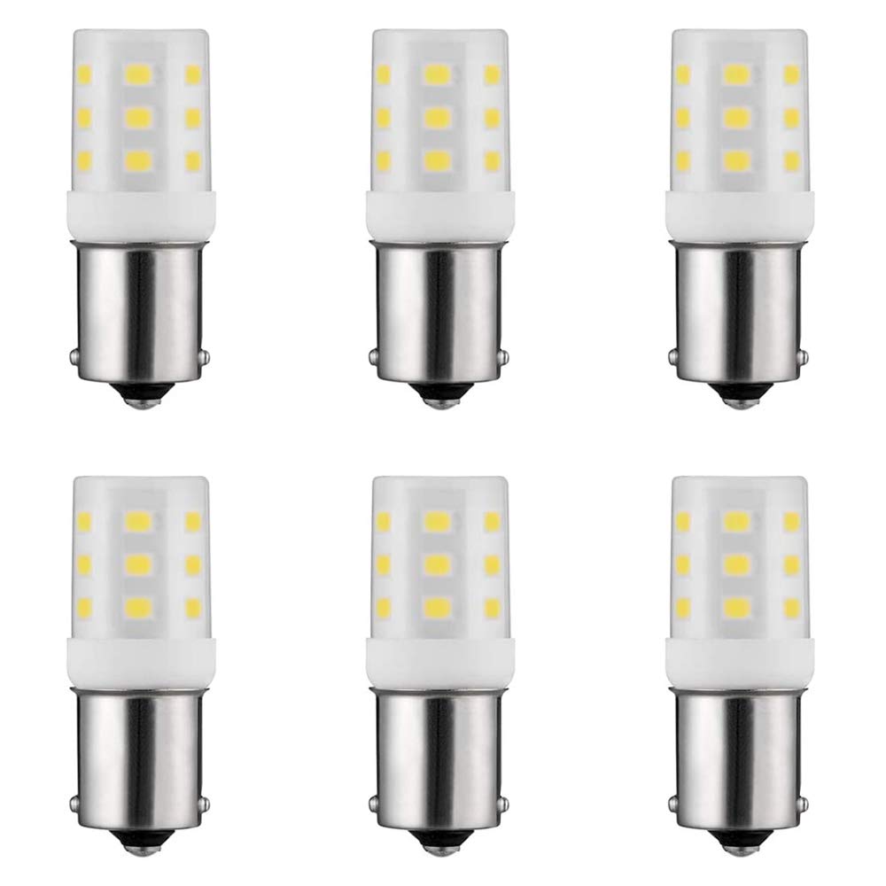 Makergroup 1156 1141 LED Light Bulbs, Weatherproof BA15S S8 SC Bayonet Single Contact Base, 2W Warm White 2700K-3000K 12V for Outdoor Landscape Deck