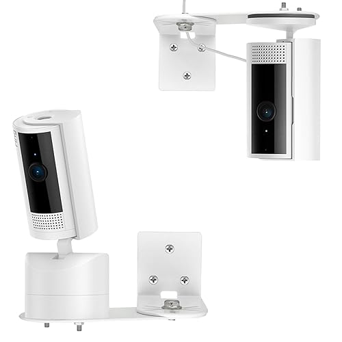 Haoyou Adhesive Wall Mount Bracket for Ring Indoor Cam (2nd Gen & Plus) and Ring Pan-Tilt Indoor Cam, 300 Degree Adjustable Swivel, No Drill, Let