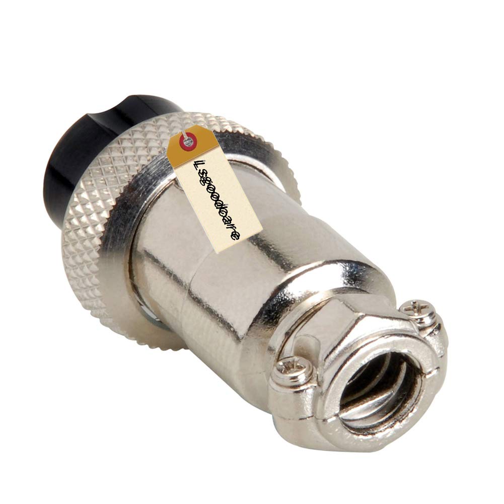 Lsgoodcare 5PCS 10A 20MM 4 Pin Female Aviation Connector Socket Plug + 5PCS 10A 20MM 4 Pin Male Aviation Connector Socket Plug (4Pin)