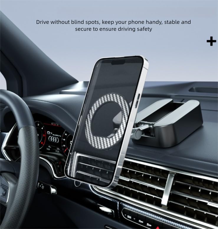 MaTekoty Magnetic Suction car Holder Anti-Skid Non-Drop Simple and Beautiful car Tools Vacuum Magnetic Suction Mobile Phone Holder use Without Leaving