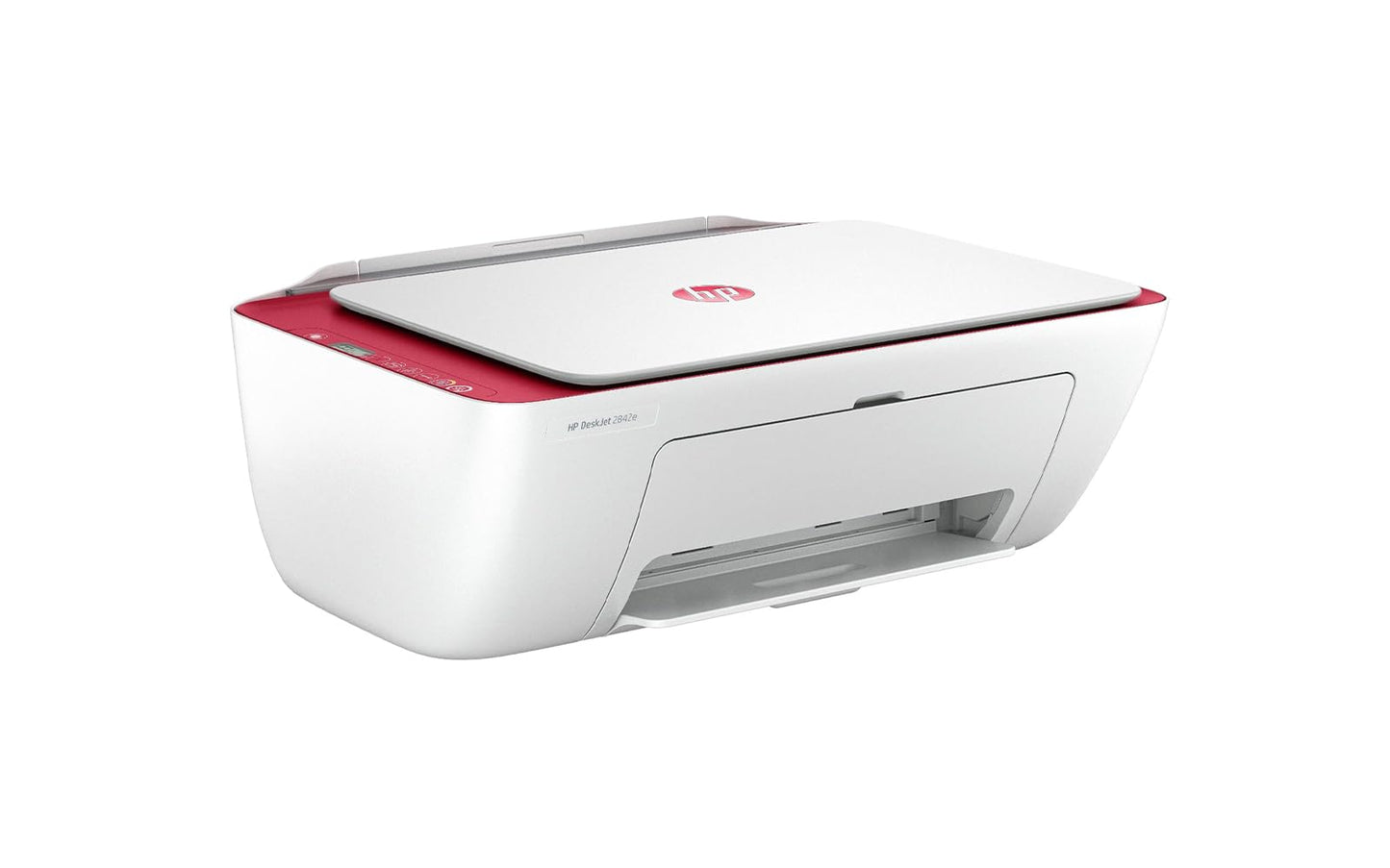 HP DeskJet 2842e All-in-One Printer with Bonus 3 Months of Instant Ink (Chili Red) (Renewed)