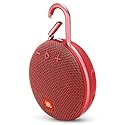 JBL Clip 3 Portable IPX7 Waterproof Wireless Bluetooth - Red (Renewed)