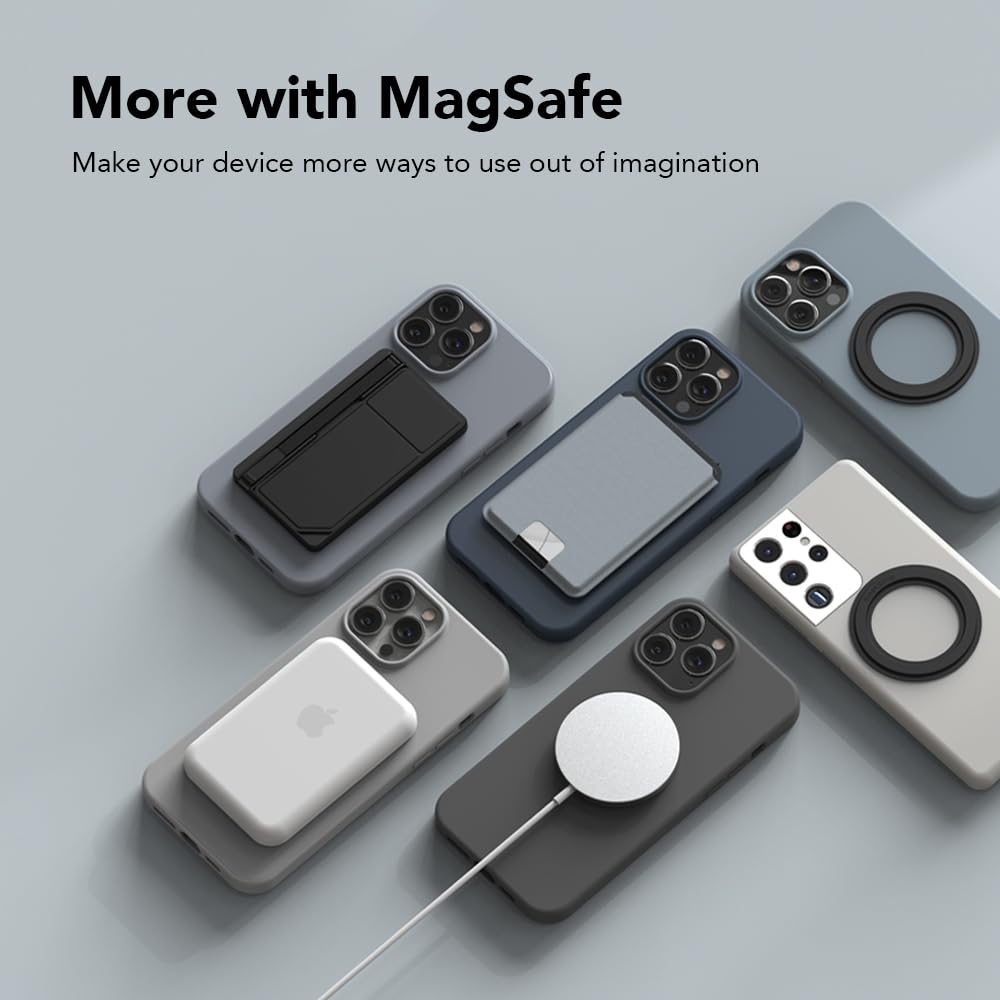 SleekStrip Mag Ring MagSafe Magnetic Ring Adapter for iPhone Android Kindle Strong Adhesive MagSafe Sticker for Phone Case Back of Phone Magnetic